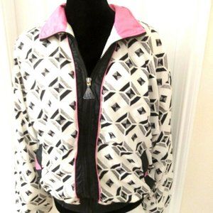 Wilson Vintage 90's Windbreaker Black And White Zi